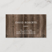 配管用管レンチ配管設備サービスヴィンテージ木材 名刺 (裏面)