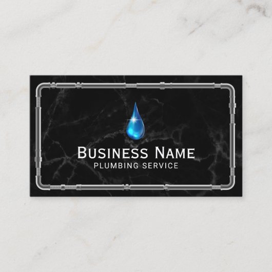 配管用金属配管大理石を修モダン復 名刺 (正面)