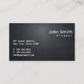 配管用黒色金属赤ラベル配管工 名刺 (裏面)