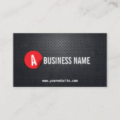 配管用黒色金属赤ラベル配管工 名刺 (正面)