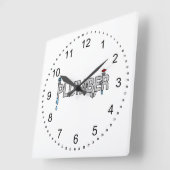 配管管 スクエア壁時計 (傾斜)