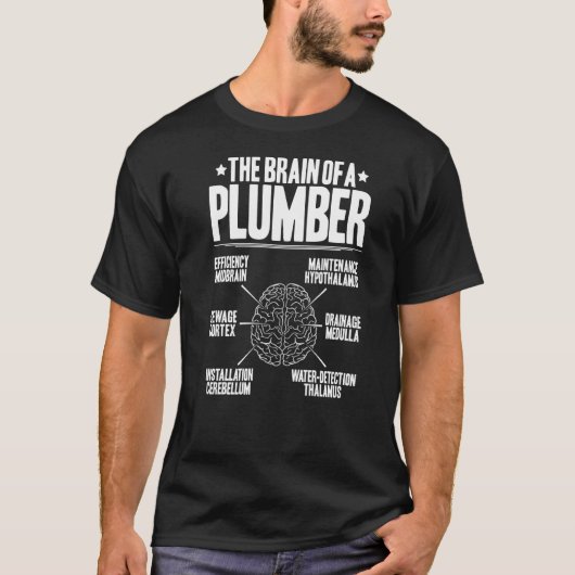 配管系統の典型的な脳配管工 Tシャツ (正面)