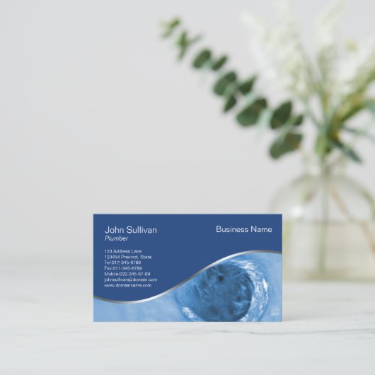 配管設備のホーム修理 名刺 (スタンド正面)