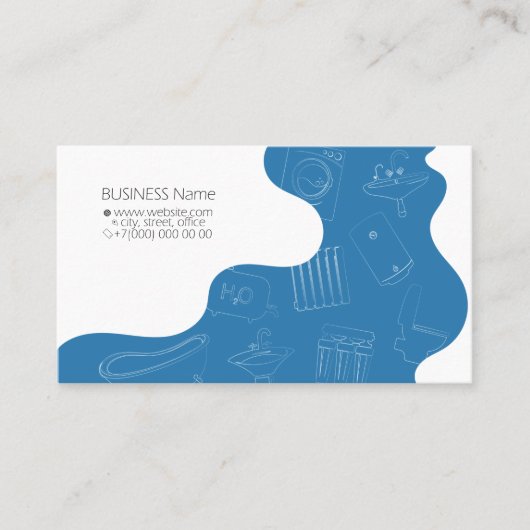 配管設備の修理およびサービス用の名刺 名刺 (正面)