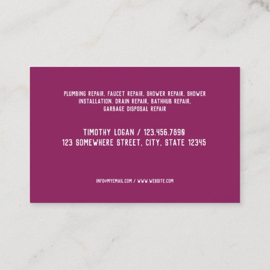 配管設備サービス 名刺 (裏面)