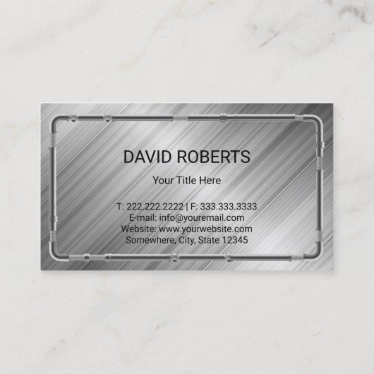 配管配管修理サービス金属配管工 名刺 (裏面)