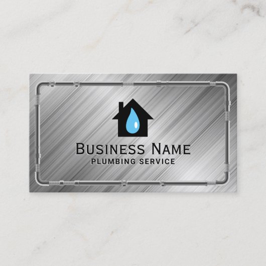 配管配管修理サービス金属配管工 名刺 (正面)