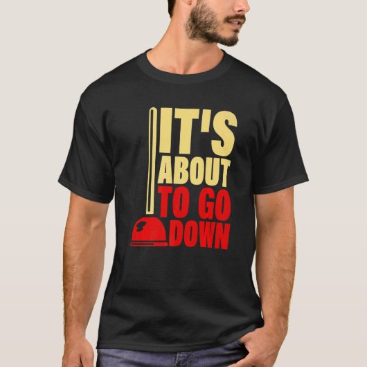 配管配管工のパイを下ろそうとしている Tシャツ (正面)