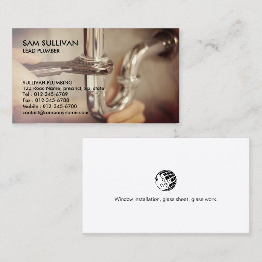 配管配管漏れ管 名刺 (正面/裏面)