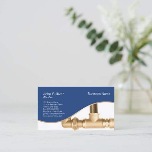 配管配管漏れ管 名刺 (スタンド正面)