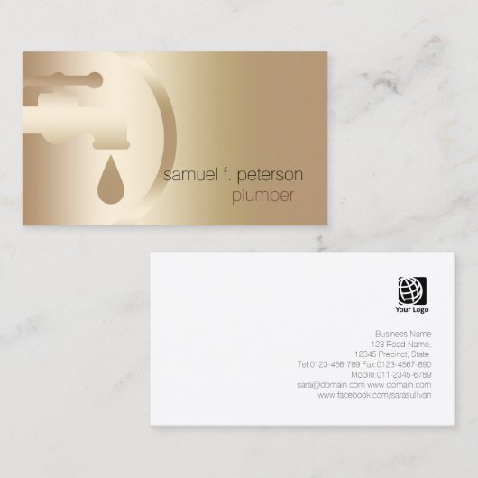 配管配管漏れ蛇口ホーム修理 名刺 (正面/裏面)