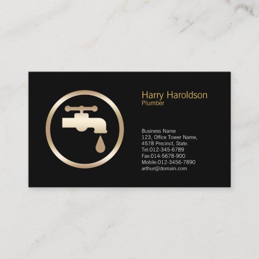 配管配管漏れ蛇口ホーム修理 名刺 (正面)