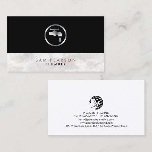 配管配管漏れ蛇口ホーム修理 名刺 (正面/裏面)