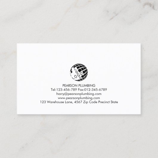 配管配管漏れ蛇口ホーム修理 名刺 (裏面)