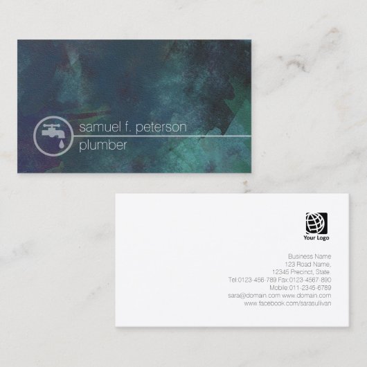 配管配管漏れ蛇口ホーム修理 名刺 (正面/裏面)