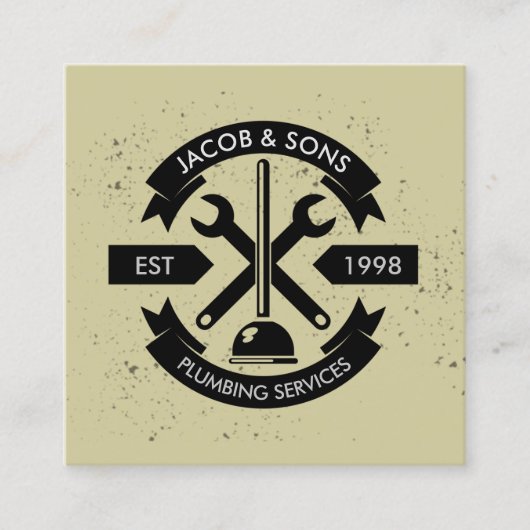 配管配管用住宅修理名刺 スクエア名刺 (正面)