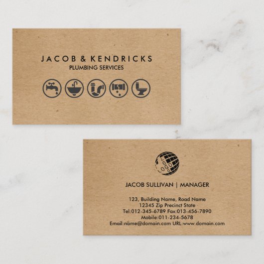 配管配管用住宅修理名刺 名刺 (正面/裏面)