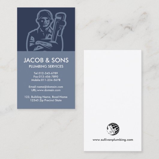 配管配管用住宅修理名刺 名刺 (正面/裏面)