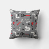 配管配管用排水管ツールパターン（の模様が）あるグレー クッション (裏面)