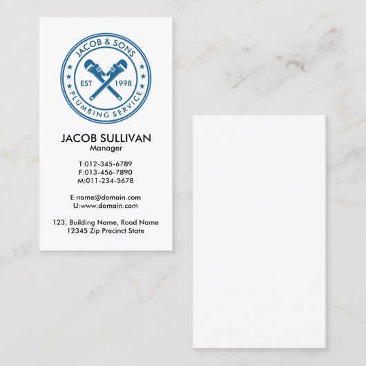 配管配管用配管レンチ 名刺 (正面/裏面)