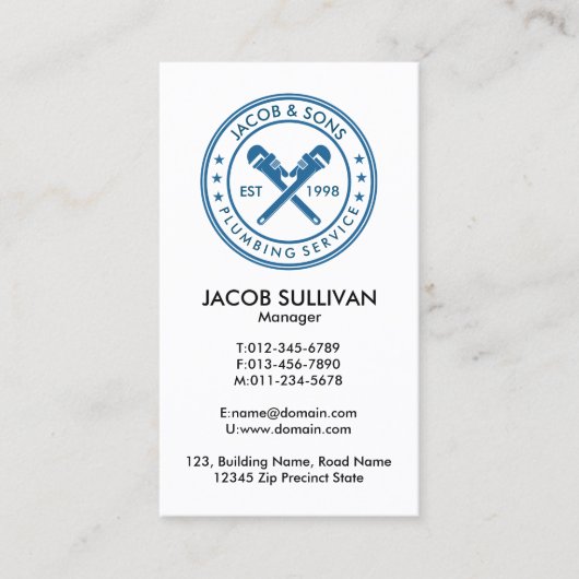 配管配管用配管レンチ 名刺 (正面)