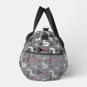 配管配管用配管管ツールパターン（の模様が）あるモノグラム ダッフルバッグ (右)