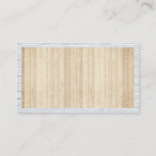 配管 | 木とレンガの壁 名刺 (裏面)