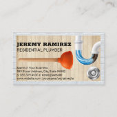 配管 | 木とレンガの壁 名刺 (正面)