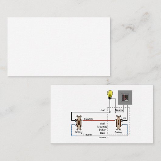 配線図付き電気工事士の名刺 名刺 (正面/裏面)