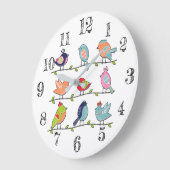 配線壁時計の可愛い鳥 ラージ壁時計 (傾斜)