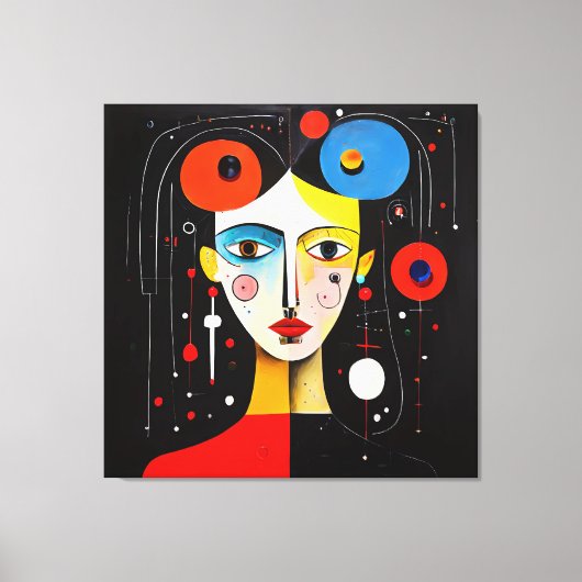 配線対象疑問に思 キャンバスプリント (正面)