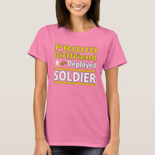 配置された兵士のワイシャツのカスタムなガールフレンド Tシャツ