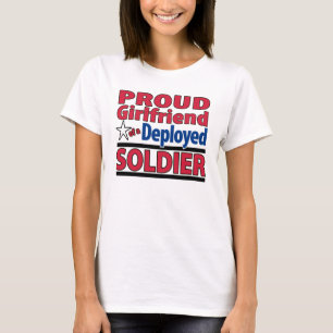 配置された兵士のワイシャツのカスタムなガールフレンド Tシャツ