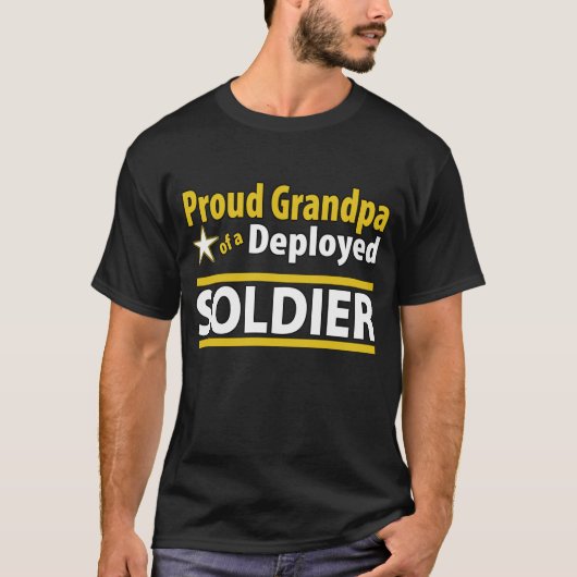 配置された兵士のワイシャツの誇り高い祖父 Tシャツ (正面)