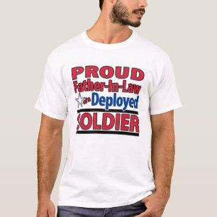 配置された兵士のワイシャツの誇り高い義父 Tシャツ