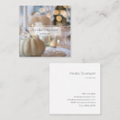 配置設定を含ファンシーむ分類表 スクエア名刺 (正面/裏面)