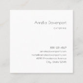 配置設定を含ファンシーむ分類表 スクエア名刺 (裏面)