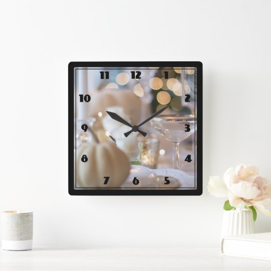 配置設定を含ファンシーむ分類表 スクエア壁時計 (ホーム)