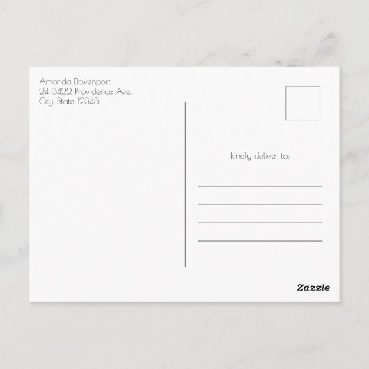 配置設定を含ファンシーむ分類表 ポストカード (裏面)