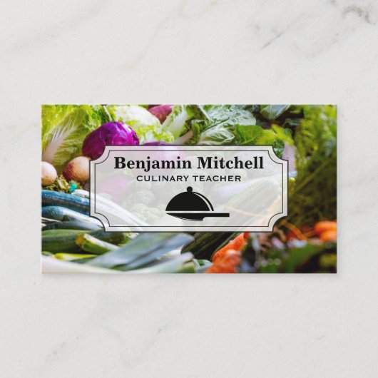 配膳盆とナイフ | 野菜 名刺 (正面)