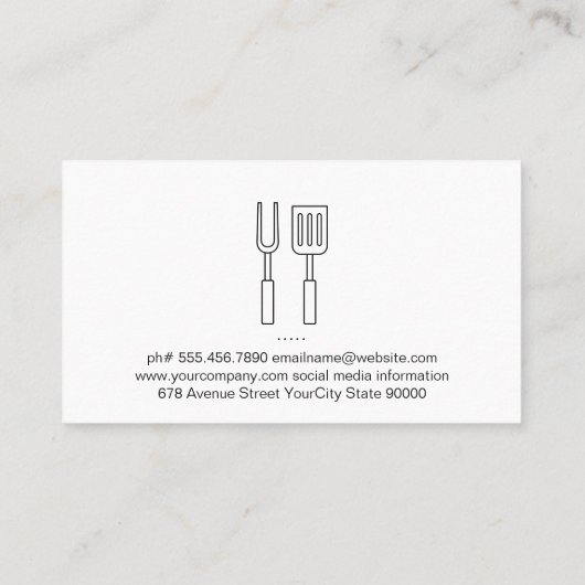 配膳盆の火のロゴ | パスタトマト食品 名刺 (裏面)