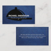 配膳盆ナイフ | ブルーレザー 名刺 (正面/裏面)