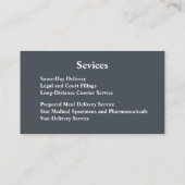 配送サービスの名刺 名刺 (裏面)