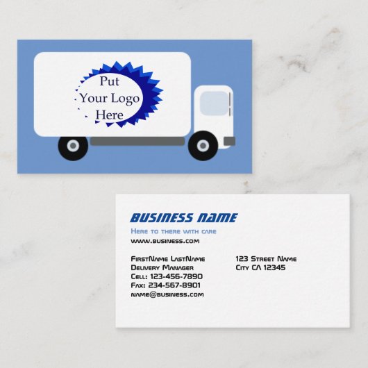 配送トラックの名刺 名刺 (正面/裏面)
