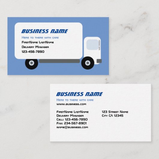配送トラック 名刺 (正面/裏面)