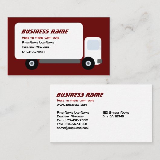 配送トラック 名刺 (正面/裏面)