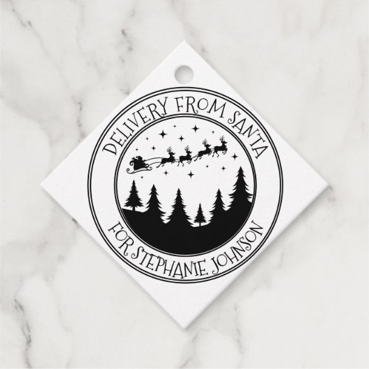 配送型枠サンタクリスマスギフト フェイバータグ (正面)