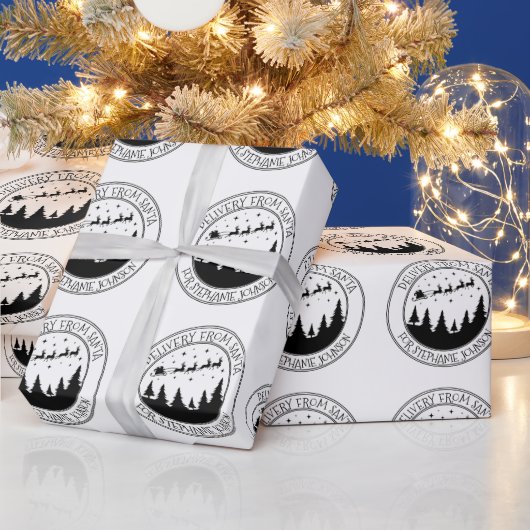 配送型枠サンタクリスマスギフト ラッピングペーパー (クリスマス)