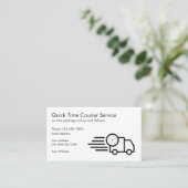 配送業者と配送業者 名刺 (スタンド正面)