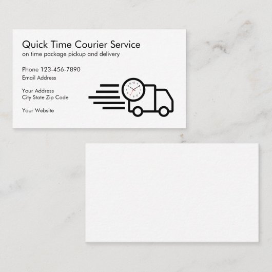 配送業者と配送業者 名刺 (正面/裏面)